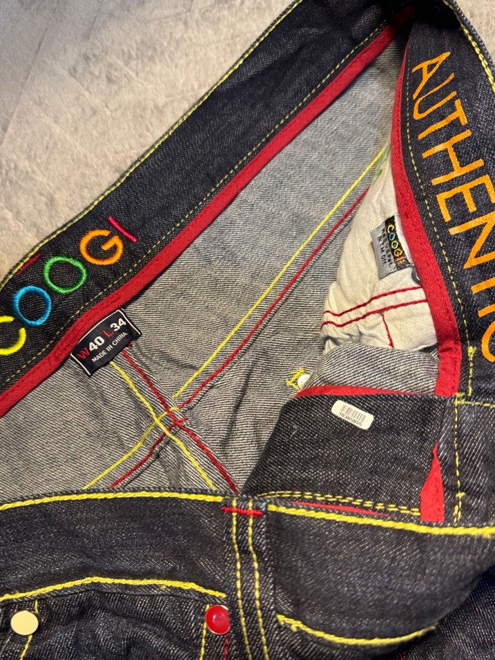 Nakışlı Kemerli Erkek Kot Pantolon - Görsel 4