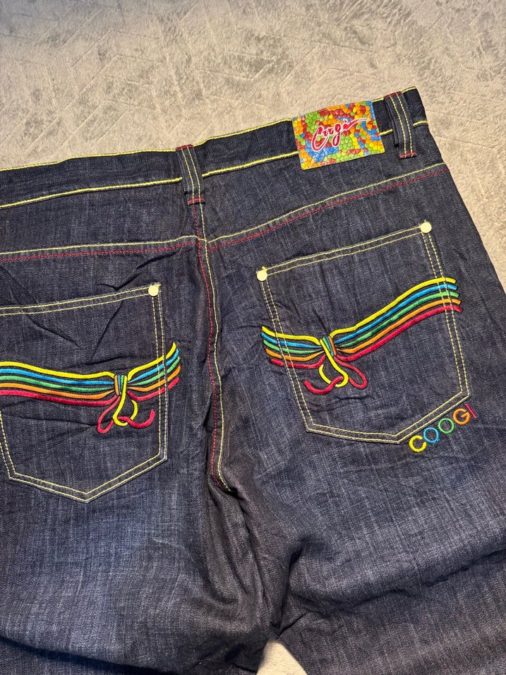 Nakışlı Kemerli Erkek Kot Pantolon - Görsel 2