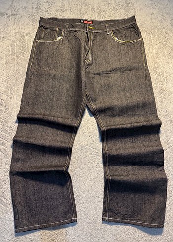 Nakışlı Gri Erkek Kot Pantolon - Görsel 3