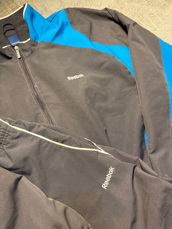 Gri Mavi Fermuarlı Erkek Eşofman Takımı - Görsel 2