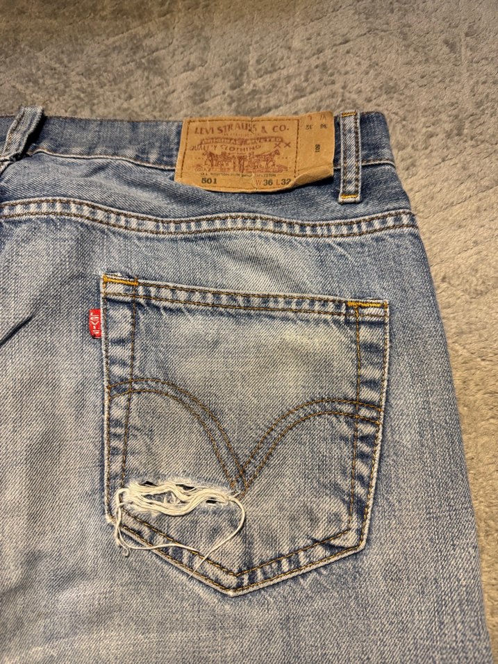 Gri Erkek Denim Bol Kesim Pantolon - Görsel 2