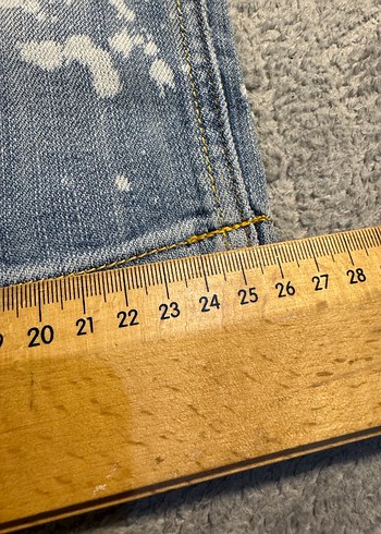 Sarı Kanatlı Sırtta Kemerli Erkek Jean - Görsel 6