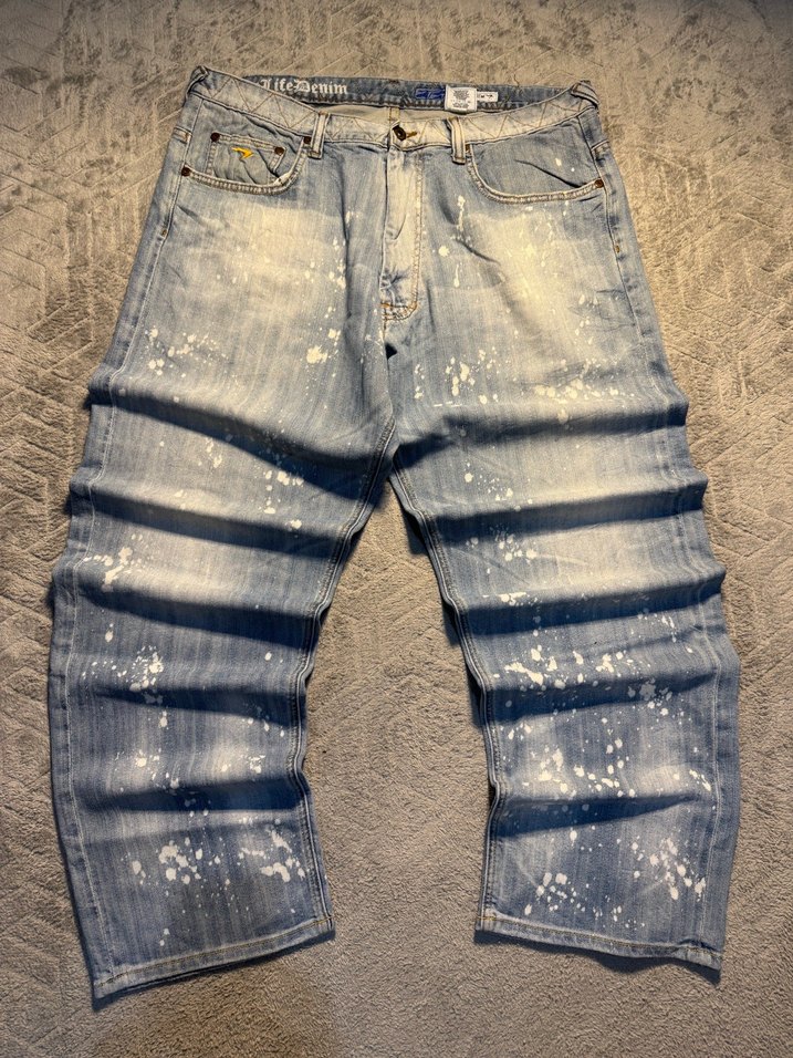 Sarı Kanatlı Sırtta Kemerli Erkek Jean - Görsel 3