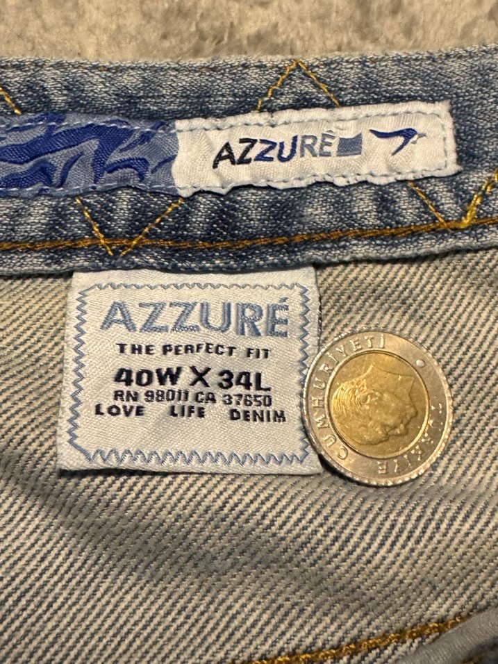 Sarı Kanatlı Sırtta Kemerli Erkek Jean - Görsel 4