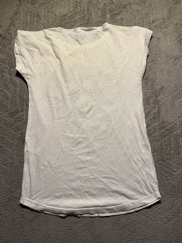 Beyaz Payetli Rock Punk Tişört - Görsel 4