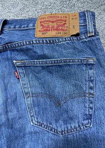 Erkek Mavi Denim Bol Kesim Günlük Pantolon - Görsel 4