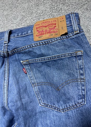 Erkek Mavi Denim Bol Kesim Günlük Pantolon - Görsel 2