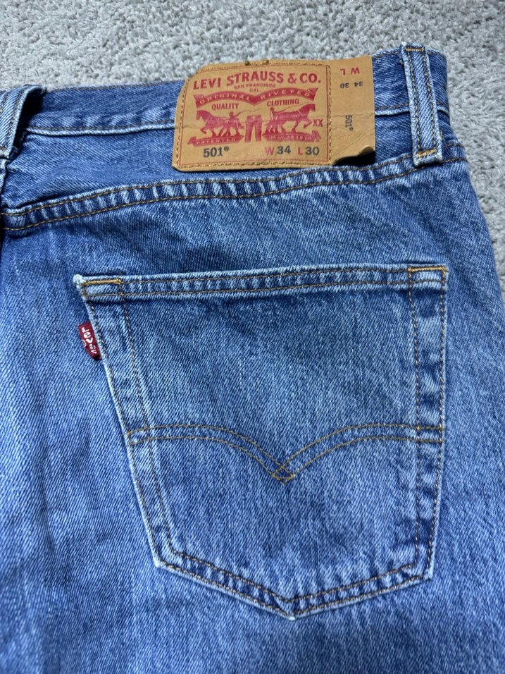 Erkek Mavi Denim Bol Kesim Günlük Pantolon - Görsel 4