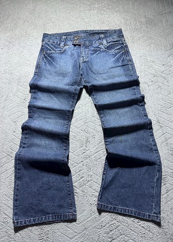 Gri Renkli Bol Kesim Kadın Kot Pantolon - Görsel 3