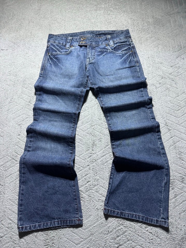 Gri Renkli Bol Kesim Kadın Kot Pantolon - Görsel 3