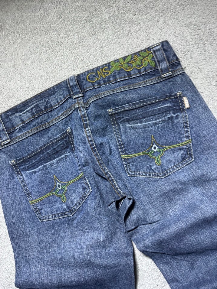 Gri Renkli Bol Kesim Kadın Kot Pantolon - Görsel 2