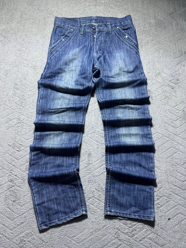 Lacivert Bol Kesim Erkek Denim Pantolon - Görsel 3