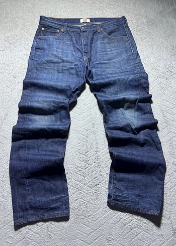 Düz Kesim Lacivert Denim Erkek Kot Pantolon - Görsel 3