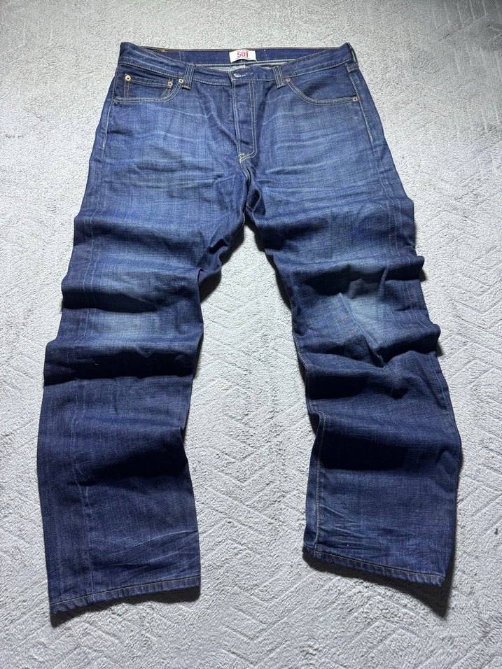 Düz Kesim Lacivert Denim Erkek Kot Pantolon - Görsel 3