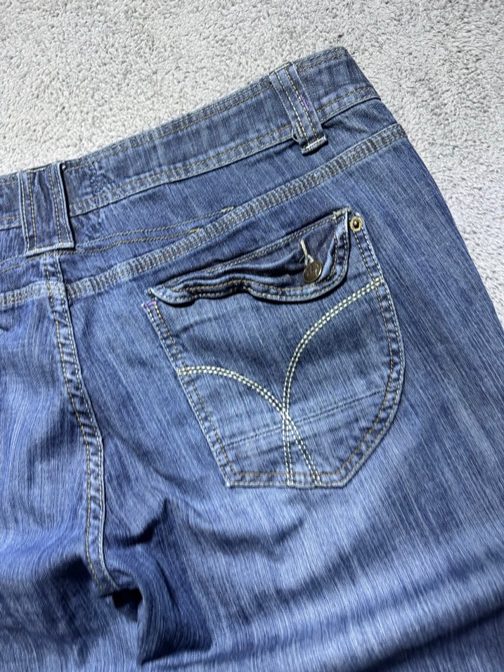 Kadın Lacivert Bol Kesim Midi Kot Pantolon - Görsel 2