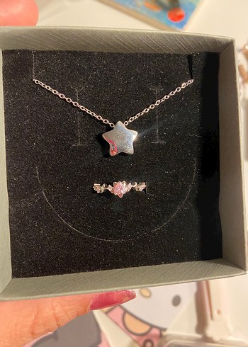 Pembe Yıldızlı Zincir Kolye