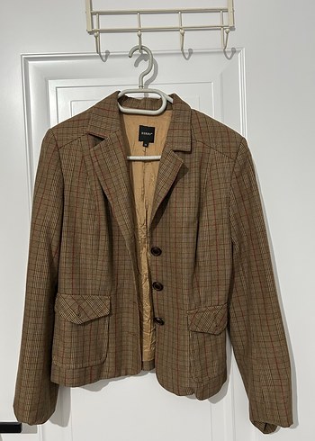 Henry Kahverengi Dugmeli Kadin Vintage Blazer Ceket