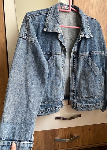 36 Beden mavi Renk Kadın Oversize Denim Ceket