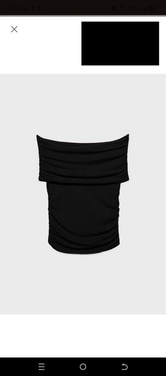 Siyah Madonna yaka bluz - Görsel 4