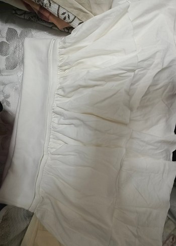 Beyaz fırfır mini etek - Görsel 3