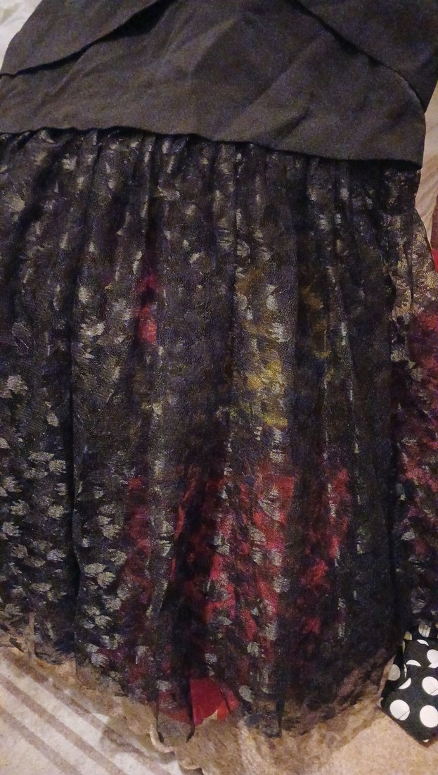 Siyah Drapeli uzun abiye Etek - Görsel 2