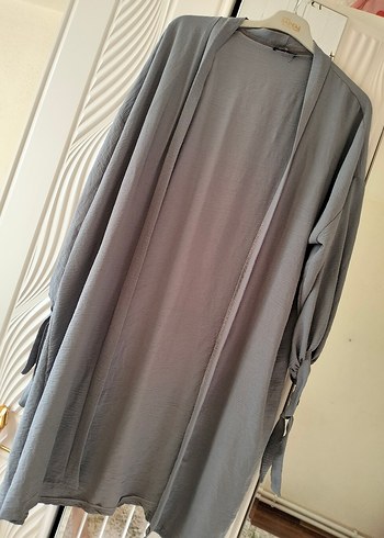 Gri Uzun  Kadın Kimono - Görsel 2