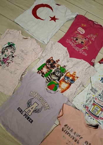 Pembe Baskılı Kız Çocuk Tişörtü - Görsel 3