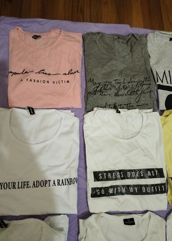 Baskılı Kadın Kısa Kollu Tişörtler - Görsel 2