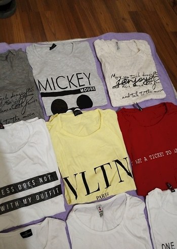 Baskılı Kadın Kısa Kollu Tişörtler - Görsel 3