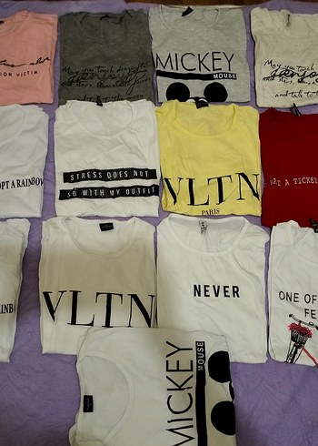 Baskılı Kadın Kısa Kollu Tişörtler - Görsel 5