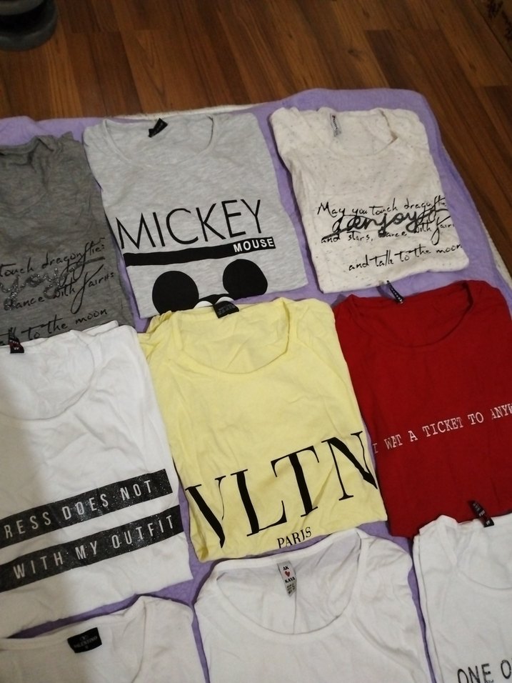 Baskılı Kadın Kısa Kollu Tişörtler - Görsel 3