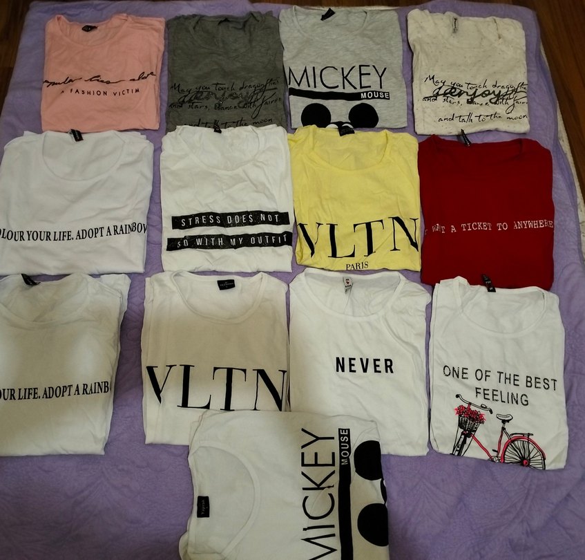 Baskılı Kadın Kısa Kollu Tişörtler - Görsel 5