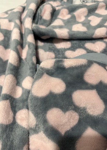 Gri Kalp Desenli Uzun Kollu Kadın Pijama Takımı - Görsel 4