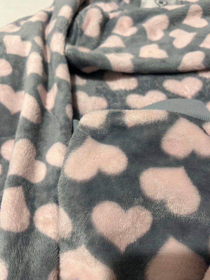 Gri Kalp Desenli Uzun Kollu Kadın Pijama Takımı - Görsel 4