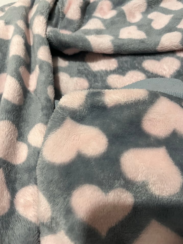 Gri Kalp Desenli Uzun Kollu Kadın Pijama Takımı - Görsel 3