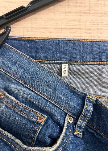 Kadın Mavi Denim Salaş Midi Kot Pantolon - Görsel 3