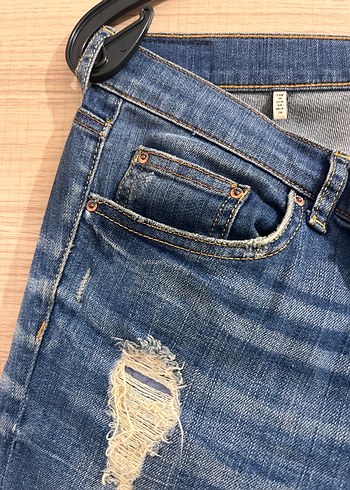 Kadın Mavi Denim Salaş Midi Kot Pantolon - Görsel 4