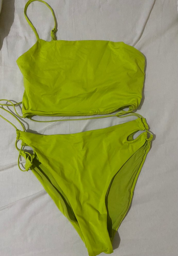 Tek Omuzlu Yeşil Mini Mayo - Görsel 2