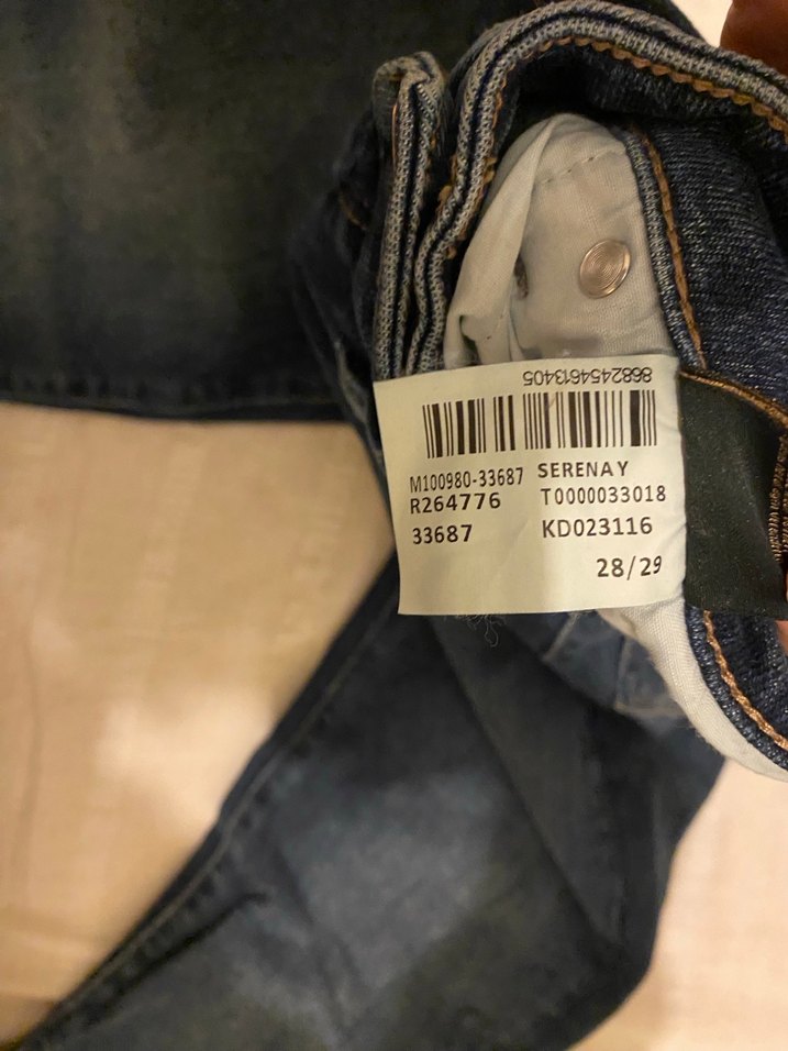 Kadın Koyu Mavi Dar Kesim Kot Pantolon - Görsel 4