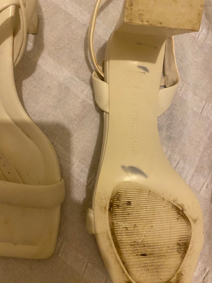 Beyaz MTopuklu Kadın Sandalet - Görsel 2