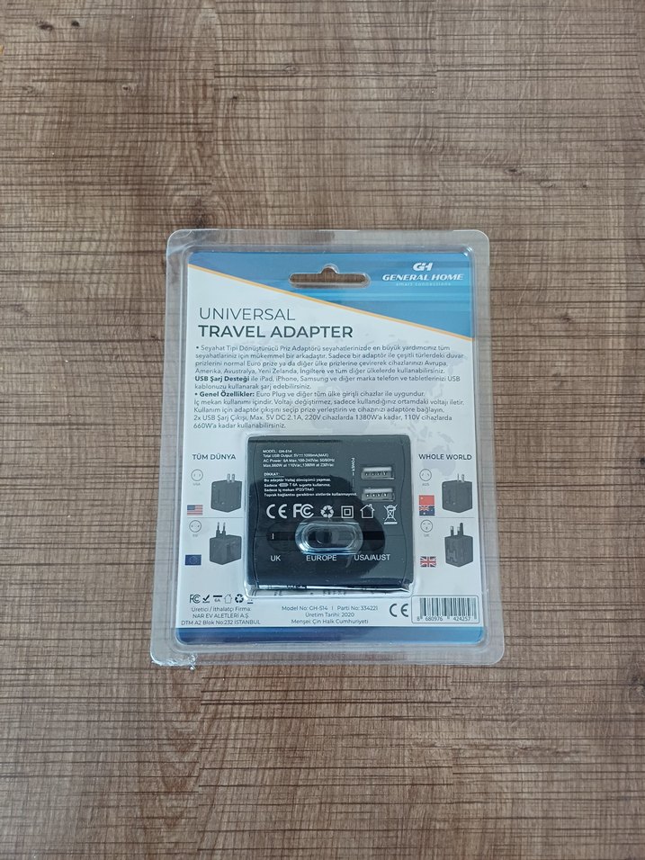 General Home Evrensel Seyahat Adaptörü - Görsel 2