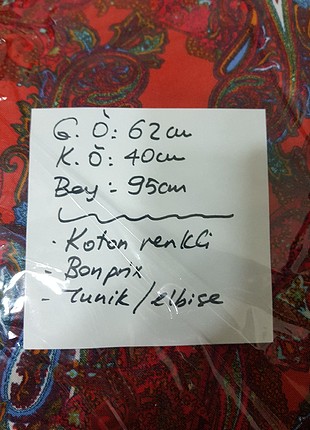 44 Beden Turuncu renkli tunik elbise