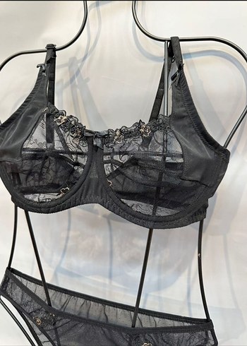 fantazi tül 2li tül siyah takım - Görsel 4