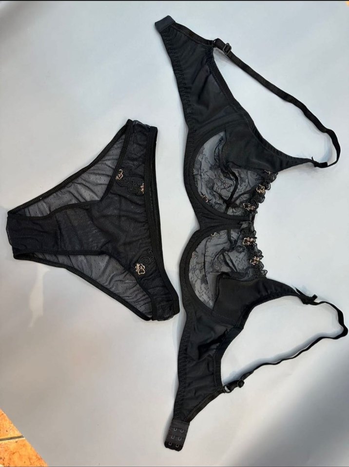 fantazi tül 2li tül siyah takım - Görsel 3