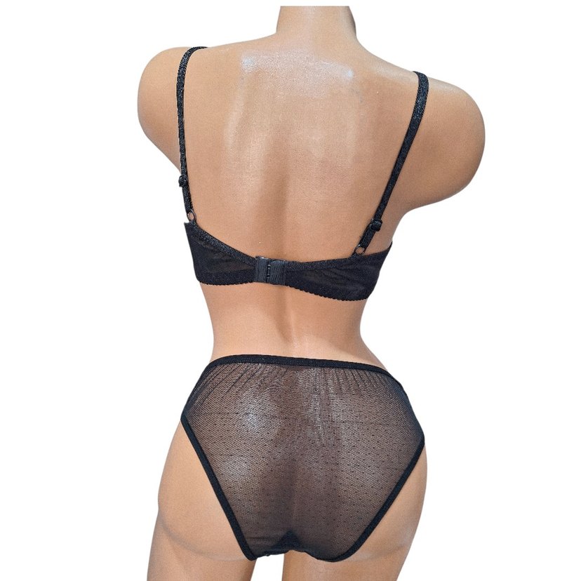 fantazi tül 2li tül siyah takım - Görsel 2