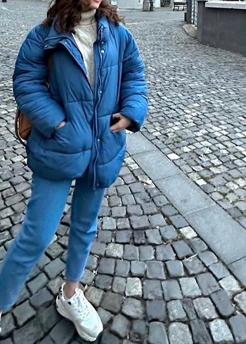 Mavi Kadın Mont - Görsel 2