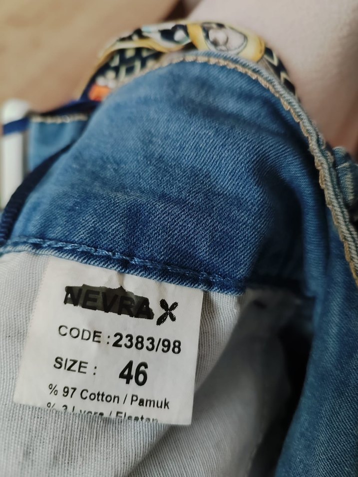 Bohem Tarzı Uzun Mavi Kot Etek - Görsel 2