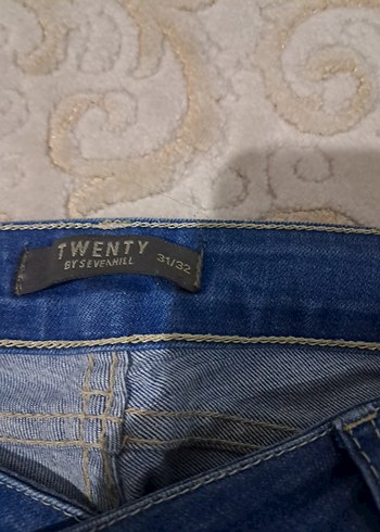 Kadın Mavi Denim Kemerli Rahat Kesim Jean - Görsel 2