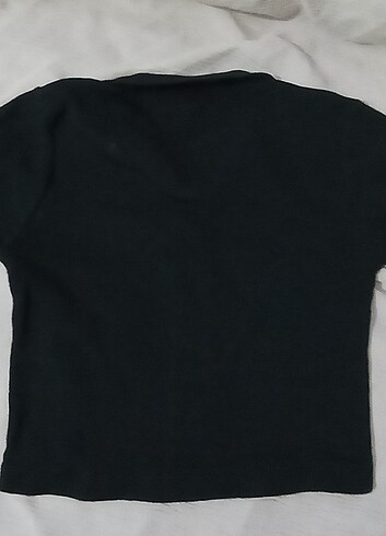 Diğer Siyah basic fermuarlı crop