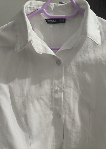 beyaz crop gomlek - Görsel 2